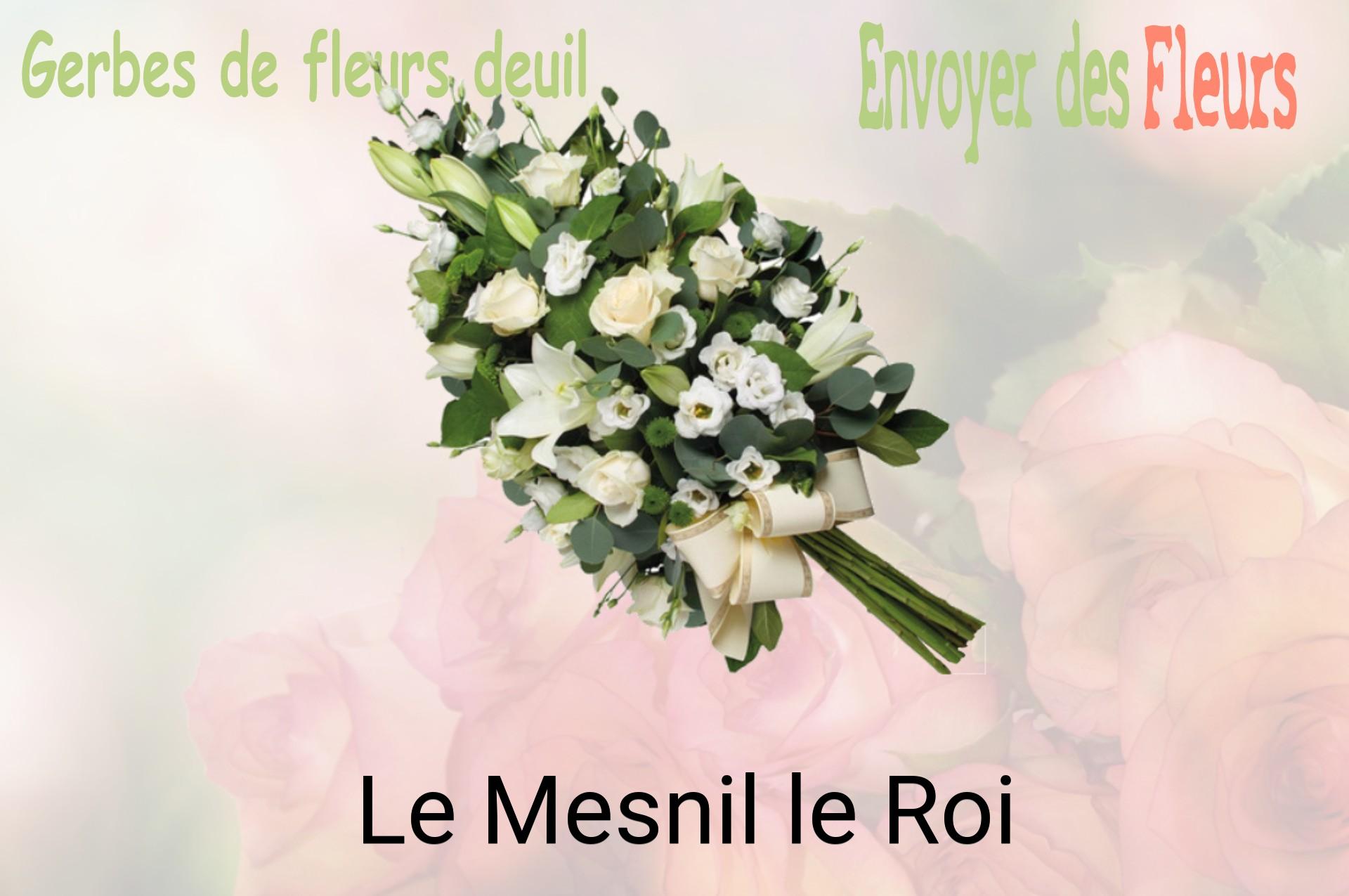 Gerbe de fleurs de deuil livrée à Le Mesnil-le-Roi
